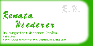 renata wiederer business card